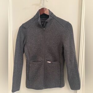 Figs women’s on-shift sweater knit jacket size xs heathered dark charcoal